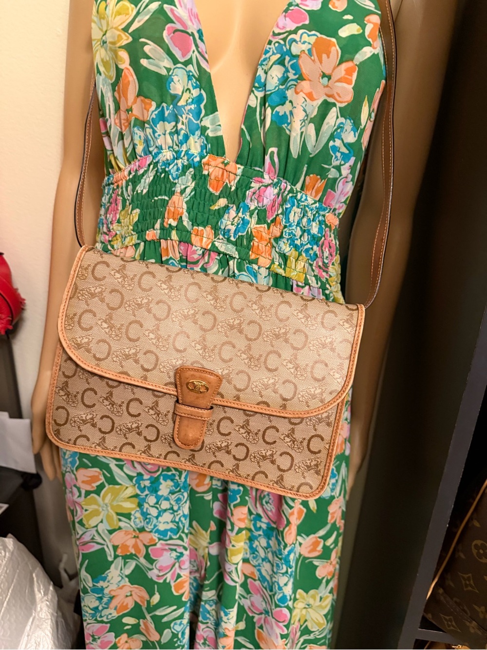 Vintage authentic Celine crossbody bag